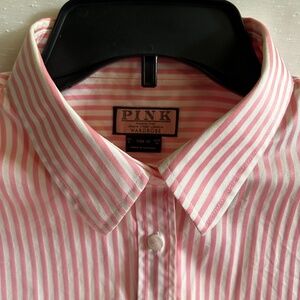 Thomas Pink WARDROBE Striped Button-Down 100% Cotton Blouse US 8 UK 12 EU 40